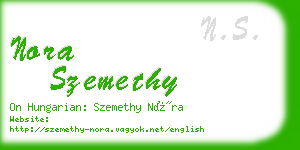 nora szemethy business card